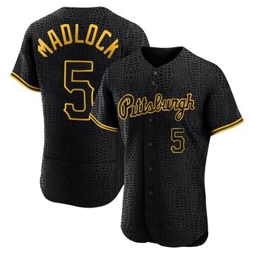 Authentic Bill Madlock Men's Pittsburgh Pirates Black Snake Skin City Jersey