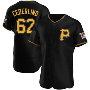 Authentic Blake Cederlind Men's Pittsburgh Pirates Black Alternate Jersey