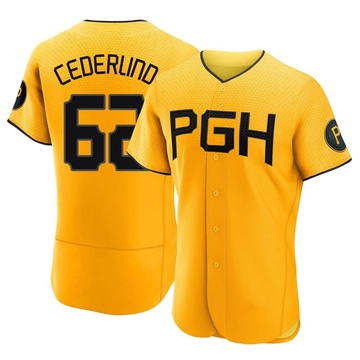 Authentic Blake Cederlind Men's Pittsburgh Pirates Gold 2023 City Connect Jersey