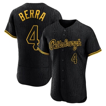 Authentic Dale Berra Men's Pittsburgh Pirates Black Snake Skin City Jersey