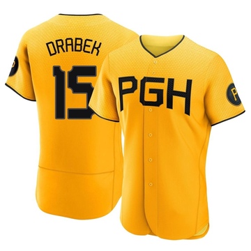 Authentic Doug Drabek Men's Pittsburgh Pirates Gold 2023 City Connect Jersey