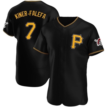Authentic Isiah Kiner-Falefa Men's Pittsburgh Pirates Black Alternate Jersey