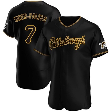 Authentic Isiah Kiner-Falefa Men's Pittsburgh Pirates Black Alternate Team Jersey