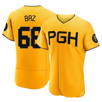 Authentic Shane Baz Men's Pittsburgh Pirates Gold 2023 City Connect Jersey