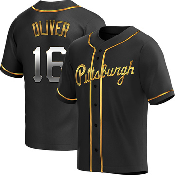 Replica Al Oliver Youth Pittsburgh Pirates Black Golden Alternate Jersey