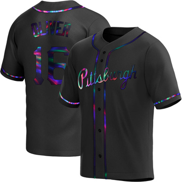 Replica Al Oliver Youth Pittsburgh Pirates Black Holographic Alternate Jersey