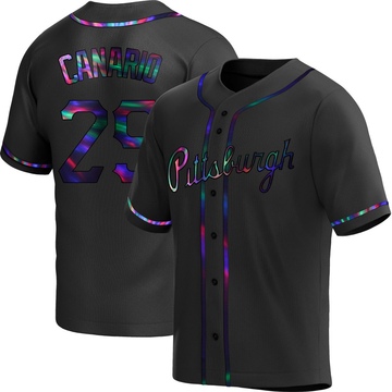 Replica Alexander Canario Youth Pittsburgh Pirates Black Holographic Alternate Jersey