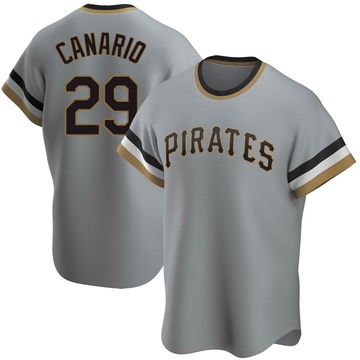Replica Alexander Canario Youth Pittsburgh Pirates Gray Road Cooperstown Collection Jersey