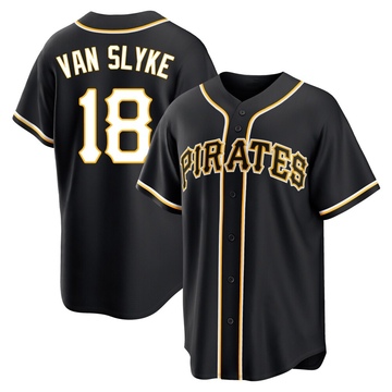 Replica Andy Van Slyke Youth Pittsburgh Pirates Black Fashion Out Jersey