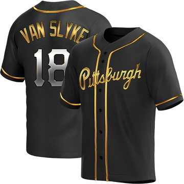 Replica Andy Van Slyke Youth Pittsburgh Pirates Black Golden Alternate Jersey