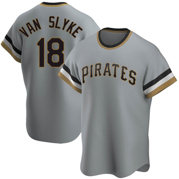 Replica Andy Van Slyke Youth Pittsburgh Pirates Gray Road Cooperstown Collection Jersey