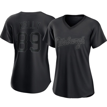Replica Antwone Kelly Women's Pittsburgh Pirates Black Pitch Fashion Jersey