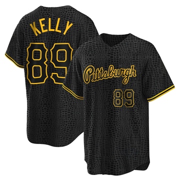 Replica Antwone Kelly Youth Pittsburgh Pirates Black Snake Skin City Jersey