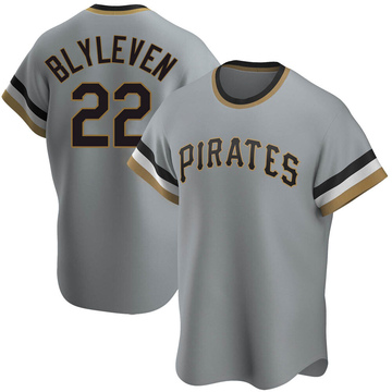 Replica Bert Blyleven Youth Pittsburgh Pirates Gray Road Cooperstown Collection Jersey