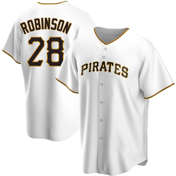 Replica Bill Robinson Men's Pittsburgh Pirates White Home Jersey