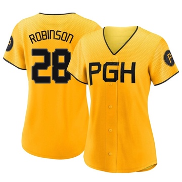 Replica Bill Robinson Women's Pittsburgh Pirates Gold 2023 City Connect Jersey