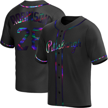 Replica Bill Robinson Youth Pittsburgh Pirates Black Holographic Alternate Jersey