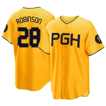 Replica Bill Robinson Youth Pittsburgh Pirates Gold 2023 City Connect Jersey