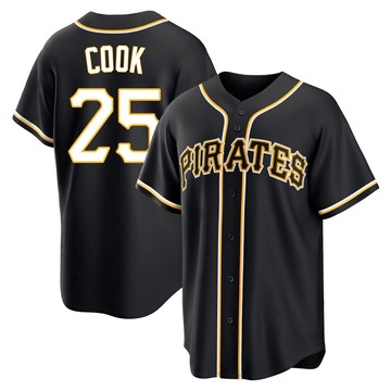 Replica Billy Cook Men's Pittsburgh Pirates Black Fashion Out Jersey