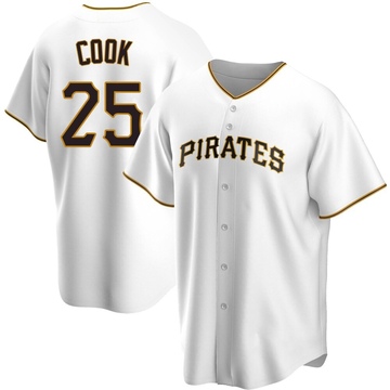 Replica Billy Cook Men's Pittsburgh Pirates White Home Jersey