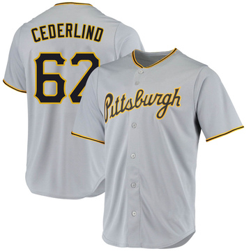 Replica Blake Cederlind Men's Pittsburgh Pirates Gray Road Jersey