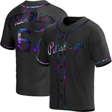 Replica Blake Cederlind Youth Pittsburgh Pirates Black Holographic Alternate Jersey