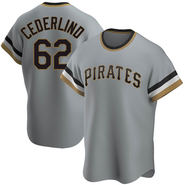 Replica Blake Cederlind Youth Pittsburgh Pirates Gray Road Cooperstown Collection Jersey