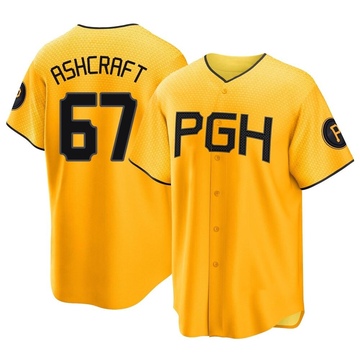 Replica Braxton Ashcraft Men's Pittsburgh Pirates Gold 2023 City Connect Jersey