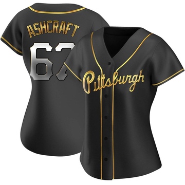 Replica Braxton Ashcraft Women's Pittsburgh Pirates Black Golden Alternate Jersey