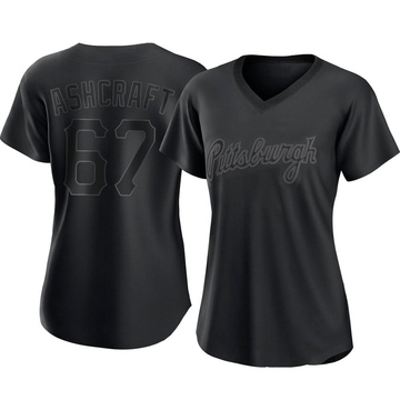 Replica Braxton Ashcraft Women's Pittsburgh Pirates Black Pitch Fashion Jersey