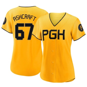 Replica Braxton Ashcraft Women's Pittsburgh Pirates Gold 2023 City Connect Jersey