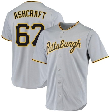 Replica Braxton Ashcraft Youth Pittsburgh Pirates Gray Road Jersey