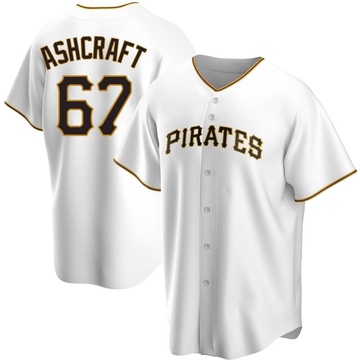 Replica Braxton Ashcraft Youth Pittsburgh Pirates White Home Jersey