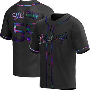 Replica Brett Sullivan Men's Pittsburgh Pirates Black Holographic Alternate Jersey
