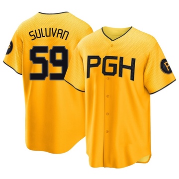 Replica Brett Sullivan Men's Pittsburgh Pirates Gold 2023 City Connect Jersey
