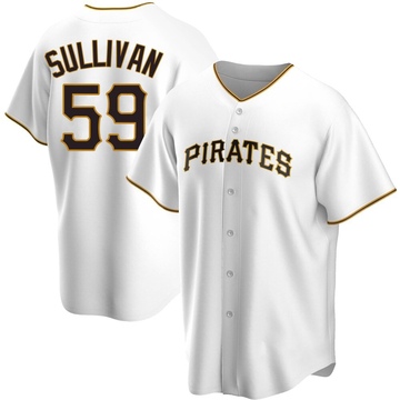 Replica Brett Sullivan Men's Pittsburgh Pirates White Home Jersey