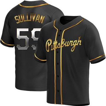 Replica Brett Sullivan Youth Pittsburgh Pirates Black Golden Alternate Jersey