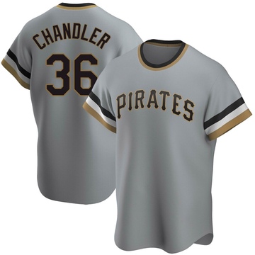 Replica Bubba Chandler Men's Pittsburgh Pirates Gray Road Cooperstown Collection Jersey