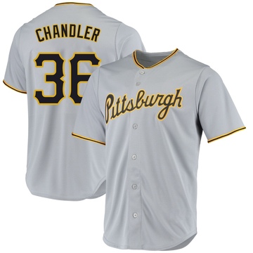 Replica Bubba Chandler Men's Pittsburgh Pirates Gray Road Jersey