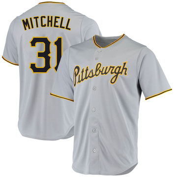 Replica Cal Mitchell Men's Pittsburgh Pirates Gray Road Jersey