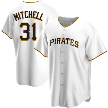 Replica Cal Mitchell Men's Pittsburgh Pirates White Home Jersey