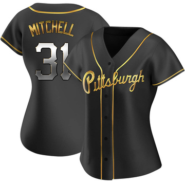 Replica Cal Mitchell Women's Pittsburgh Pirates Black Golden Alternate Jersey