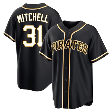 Replica Cal Mitchell Youth Pittsburgh Pirates Black Fashion Out Jersey