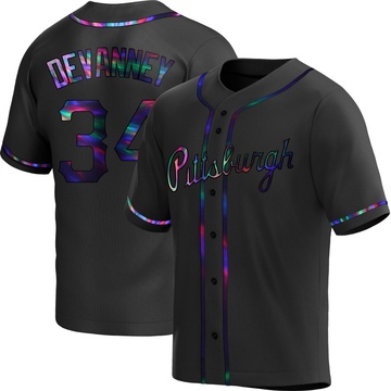 Replica Cam Devanney Men's Pittsburgh Pirates Black Holographic Alternate Jersey