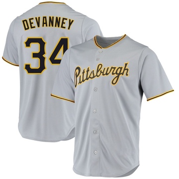 Replica Cam Devanney Youth Pittsburgh Pirates Gray Road Jersey