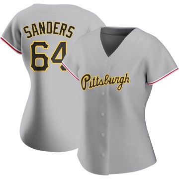 Replica Cam Sanders Women's Pittsburgh Pirates Gray Road Jersey