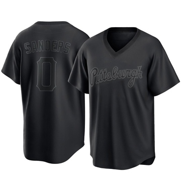 Replica Camden Sanders Men's Pittsburgh Pirates Black Pitch Fashion Jersey