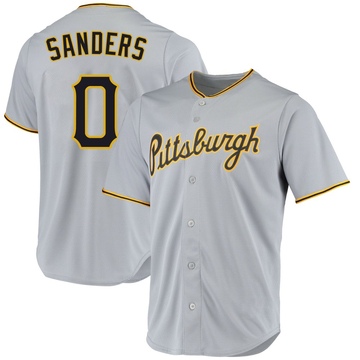 Replica Camden Sanders Men's Pittsburgh Pirates Gray Road Jersey
