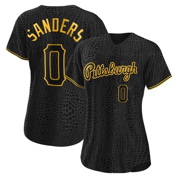 Replica Camden Sanders Women's Pittsburgh Pirates Black Snake Skin City Jersey