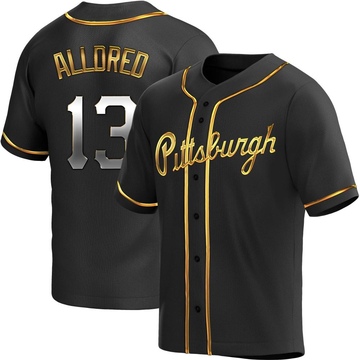 Replica Cameron Alldred Youth Pittsburgh Pirates Black Golden Alternate Jersey